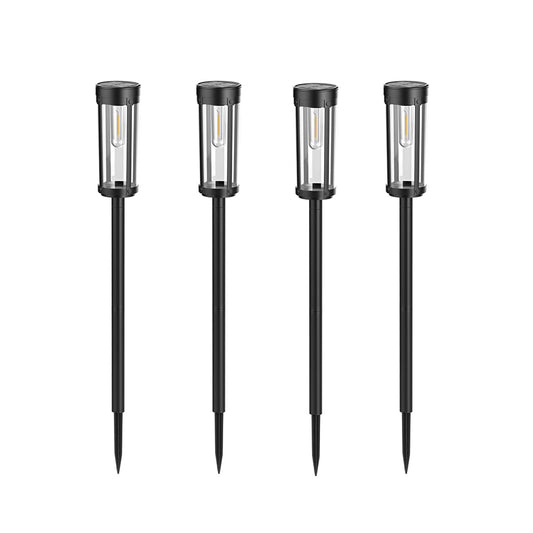 Hivvago 4 Pack Solar Garden Lights – Waterproof Outdoor Pathway Lamps