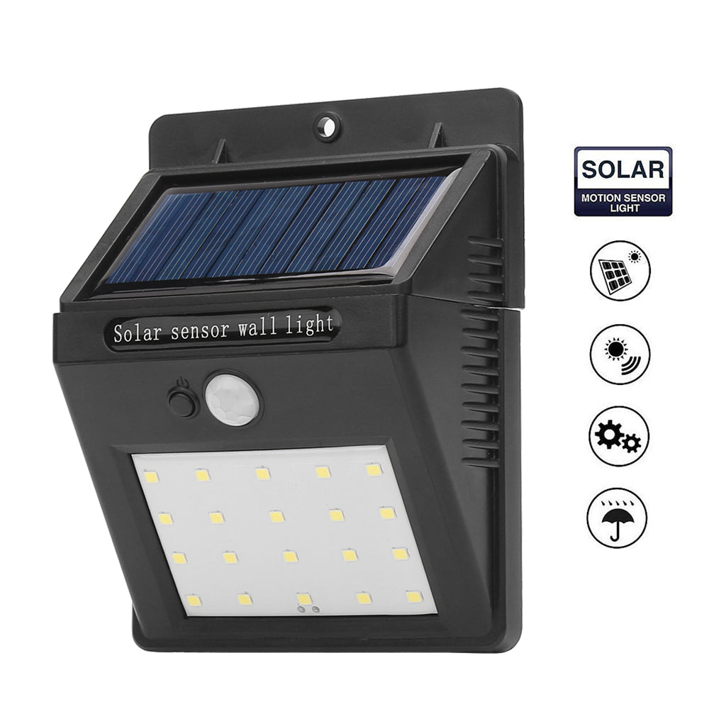 Wall Mount 20 LED Motion Sensor Solar Lights