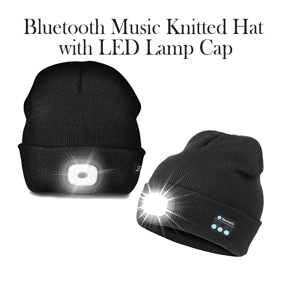 Bluetooth Music Knitted Hat with LED Lamp Cap- USB Charging