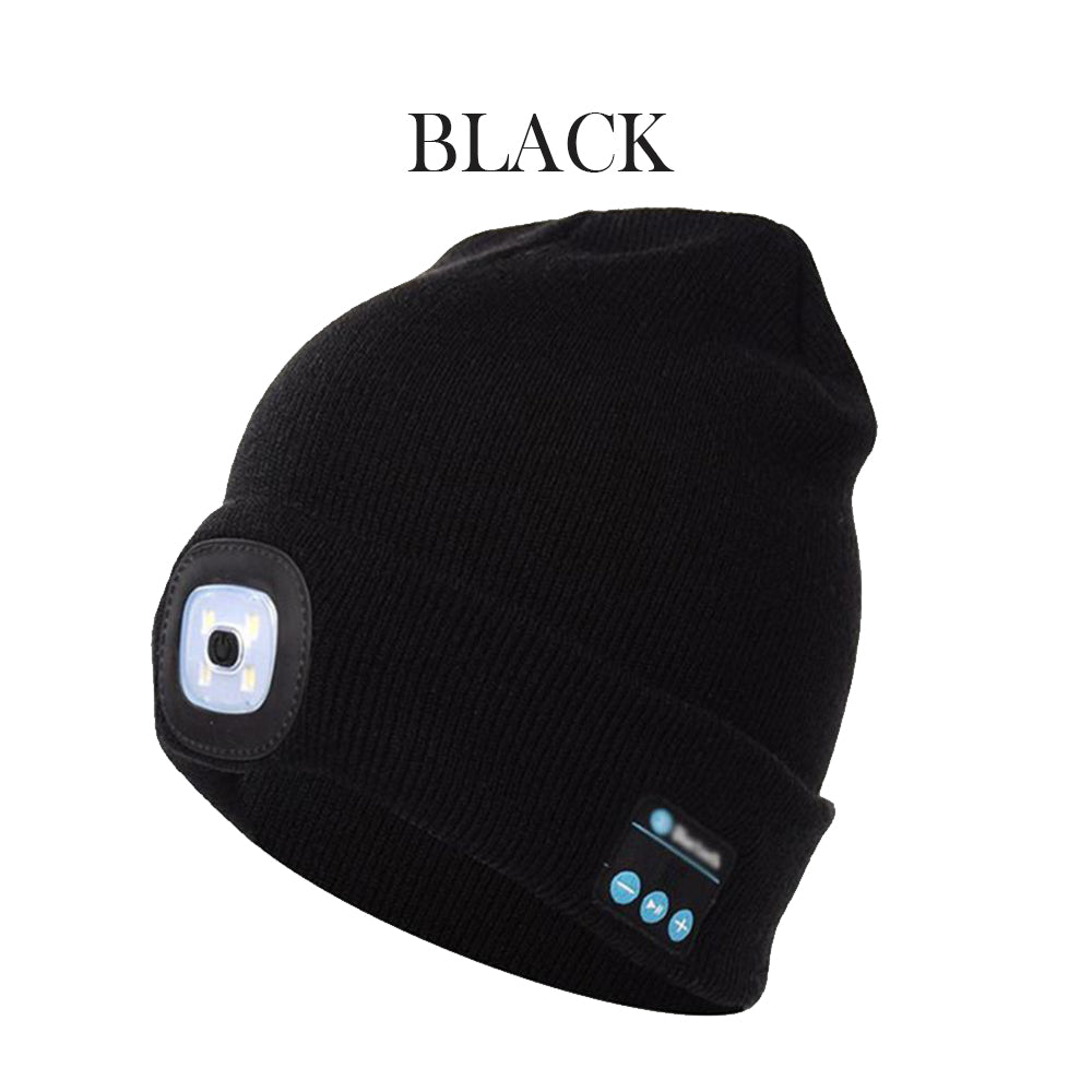 Bluetooth Music Knitted Hat with LED Lamp Cap- USB Charging
