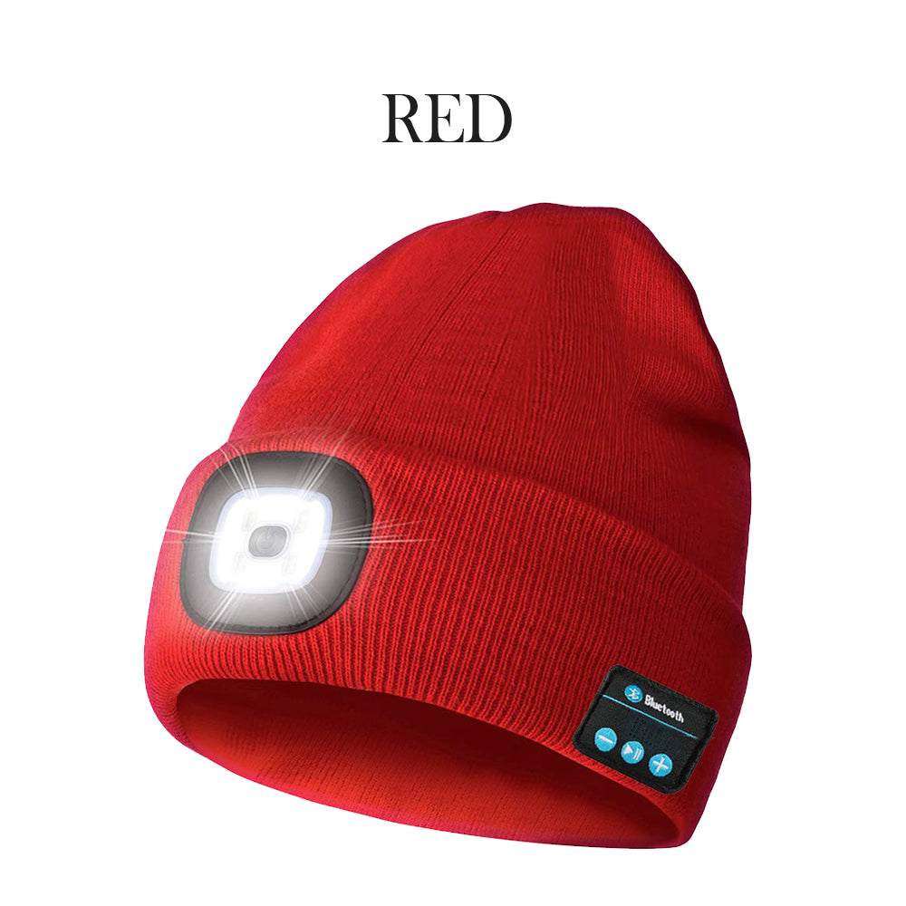 Bluetooth Music Knitted Hat with LED Lamp Cap- USB Charging