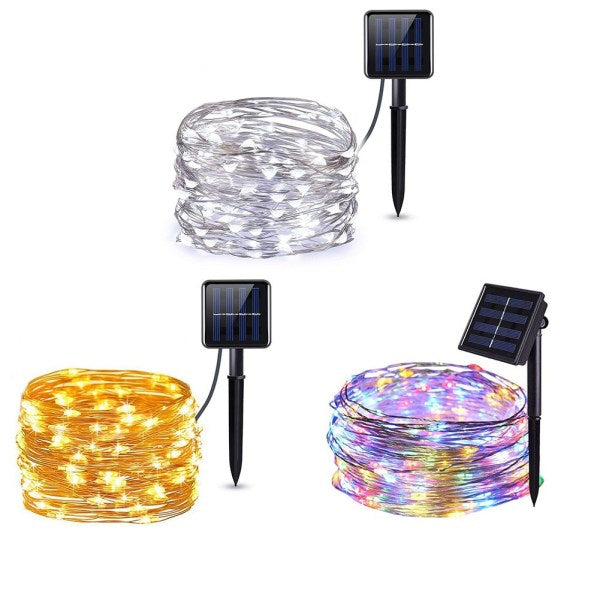 Waterproof Outdoor Solar LED Strip Mini String Lights 20M