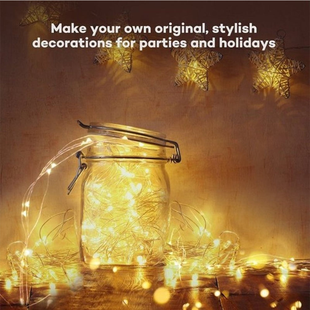 Waterproof Outdoor Solar LED Strip Mini String Lights 20M