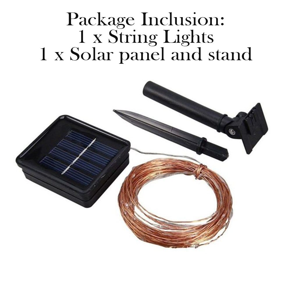 Waterproof Outdoor Solar LED Strip Mini String Lights 20M
