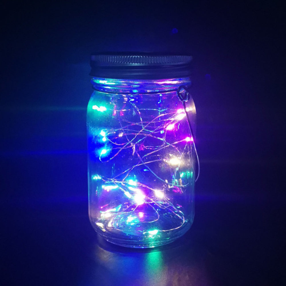 Solar Powered Mason Jar LED Decorative Fairy Lights Set
