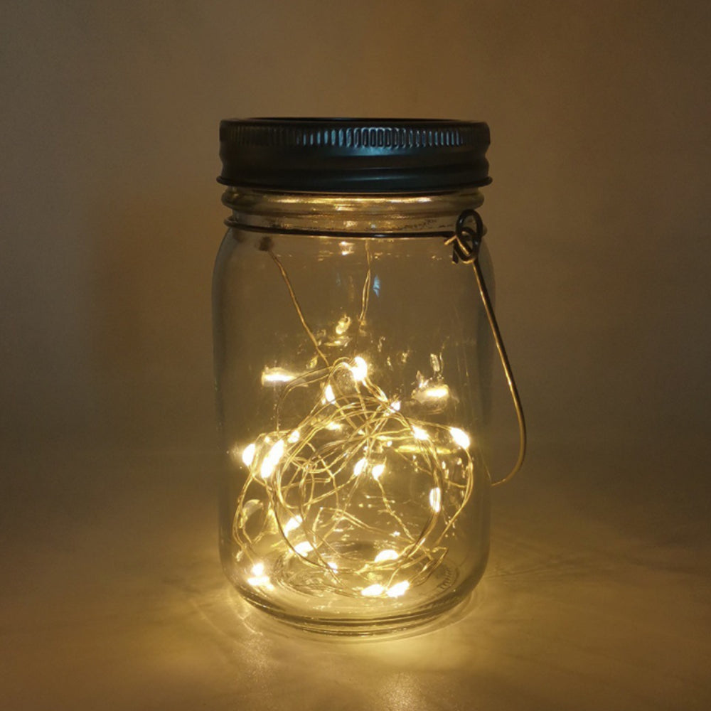 Solar Powered Mason Jar LED Decorative Fairy Lights Set