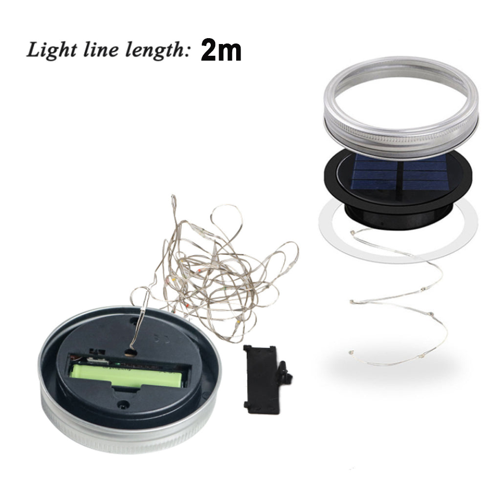 Solar Powered Mason Jar LED Decorative Fairy Lights Set