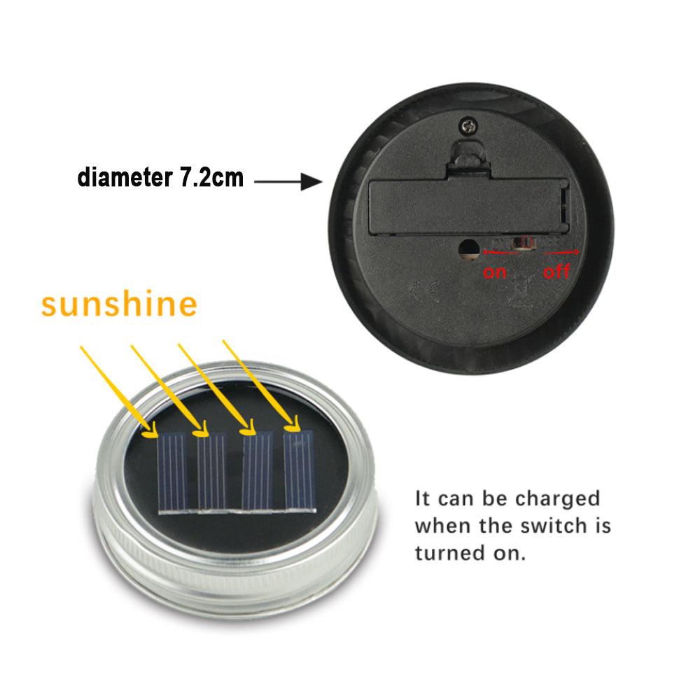 Solar Powered Mason Jar LED Decorative Fairy Lights Set