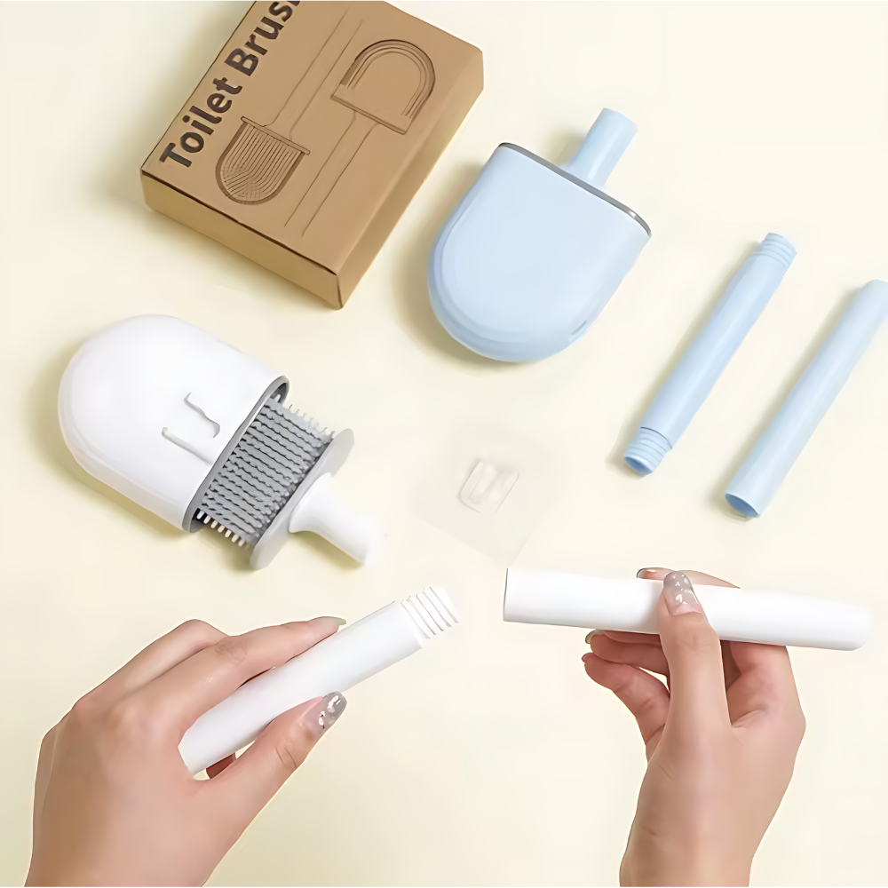 Long Handle Flexible Silicone Toilet Brush Cleaner