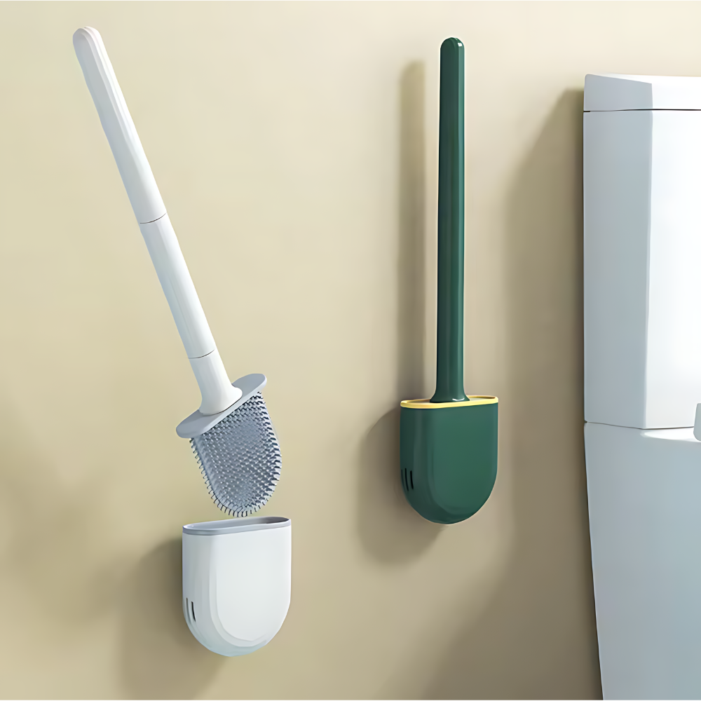 Long Handle Flexible Silicone Toilet Brush Cleaner
