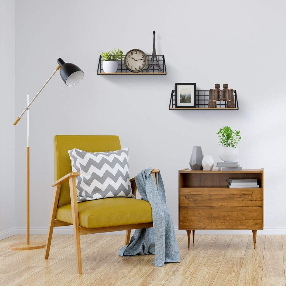 Non Perforated Storage Rack Wall Mounted Rural Wooden Storage Rack