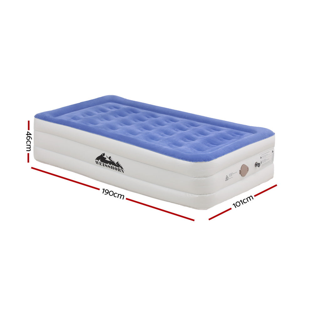 Weisshorn Air Mattress 46cm Single Inflatable Bed