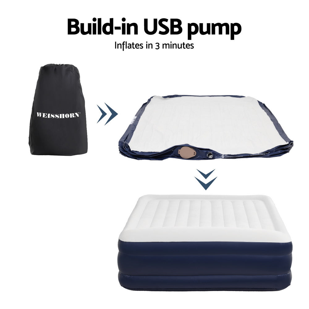 Weisshorn Air Mattress Double Inflatable Bed