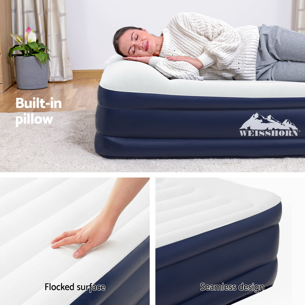 Weisshorn Air Mattress Single Inflatable Bed Grey