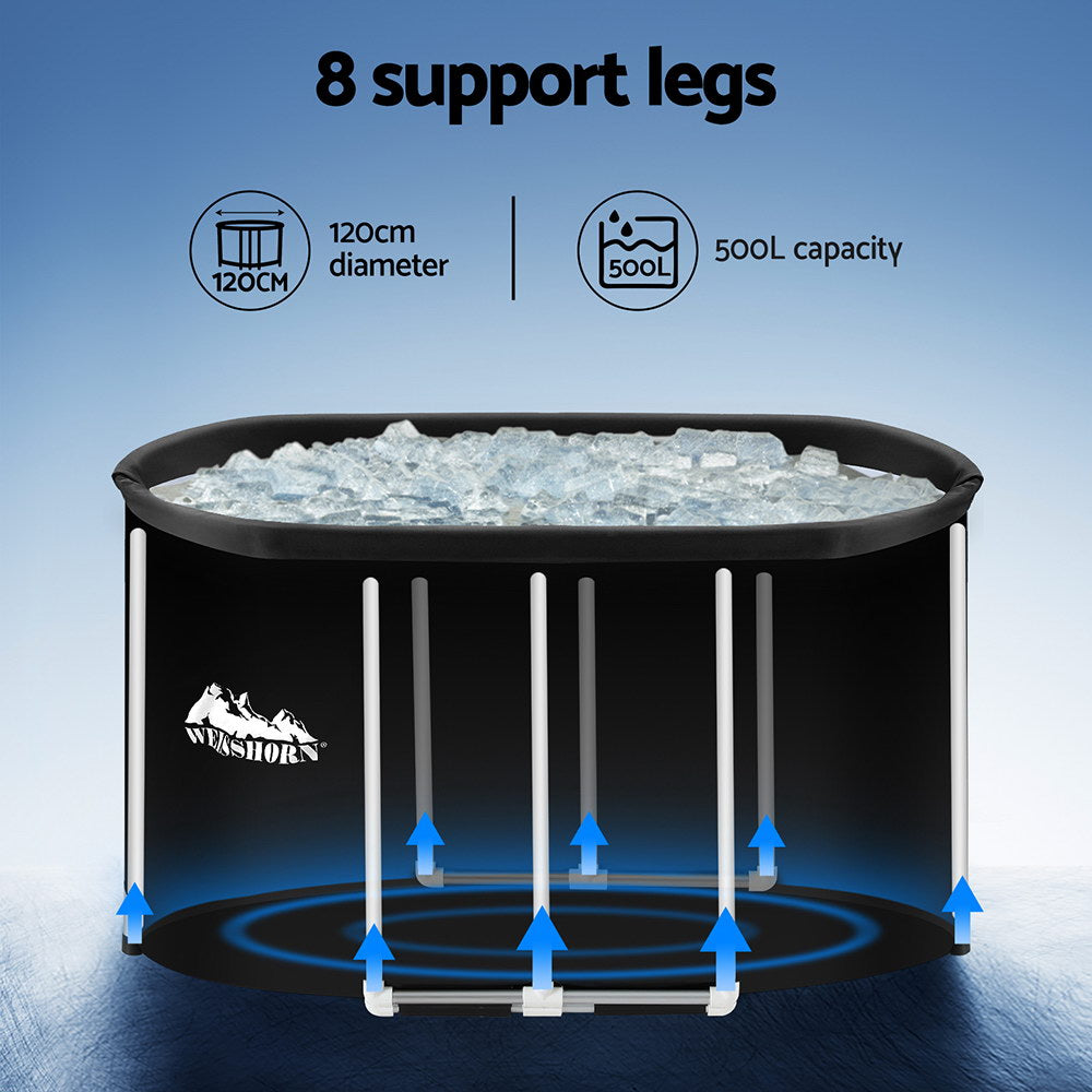 Portable Ice Bath Tub Inflatable Cold Water Folding Bathtub Spa Massage