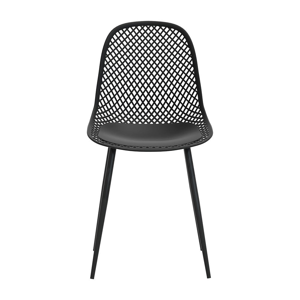 Gardeon 4PC Outdoor Dining Chairs Lounge Chair Patio Garden Furniture Black