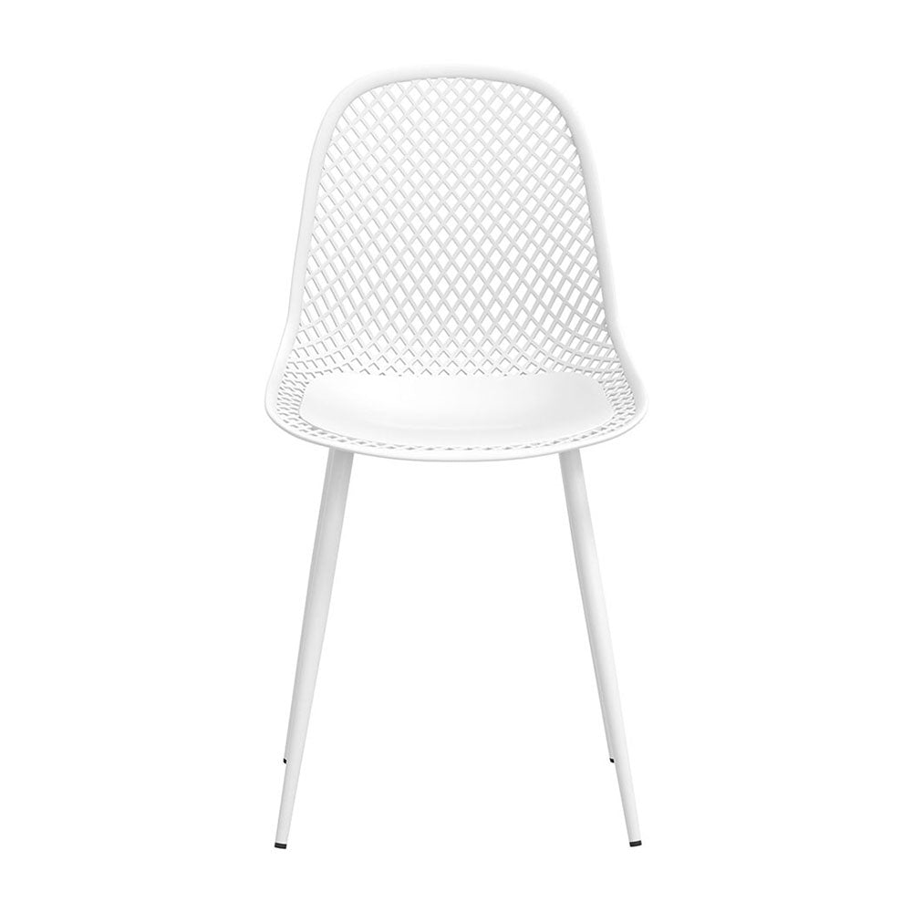 Gardeon 4PC Outdoor Dining Chairs Lounge Chair Patio Garden Furniture White
