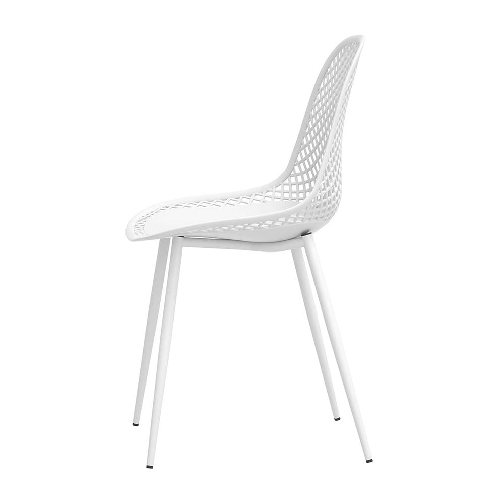 Gardeon 4PC Outdoor Dining Chairs Lounge Chair Patio Garden Furniture White