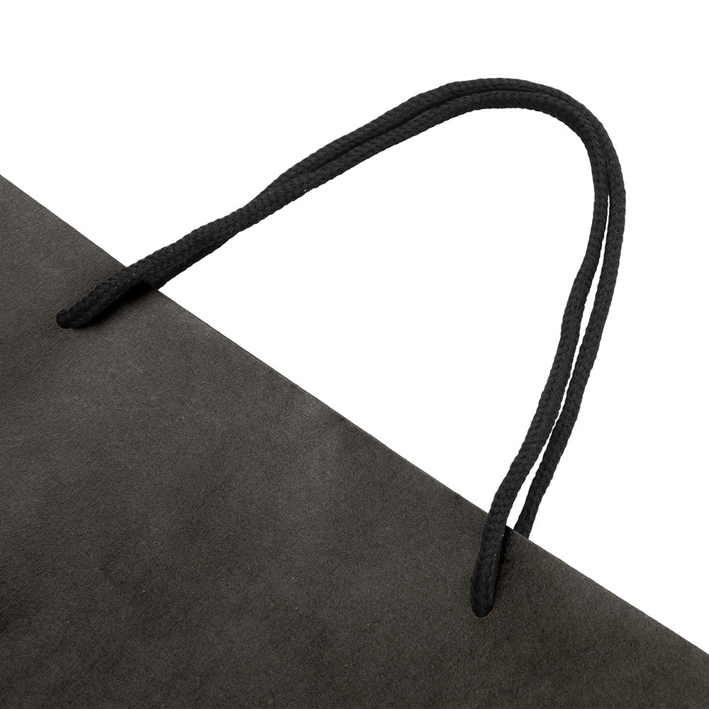 RedDot 50pcs Bulk Paper Bags Pack Shopping Retail Gift Bag Reusable Fabric Handle Black