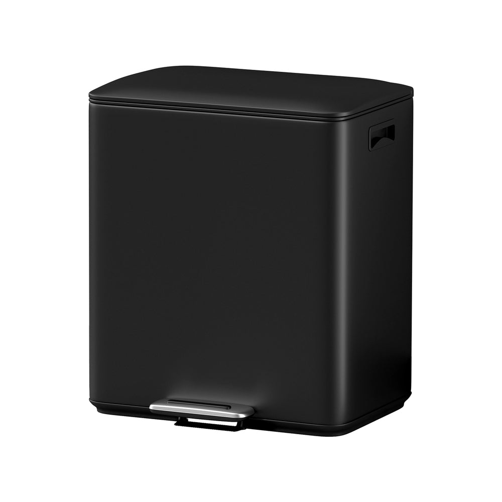 Cefito Pedal Rubbish Bin Dual Compartment Waste Recycle Dustbins