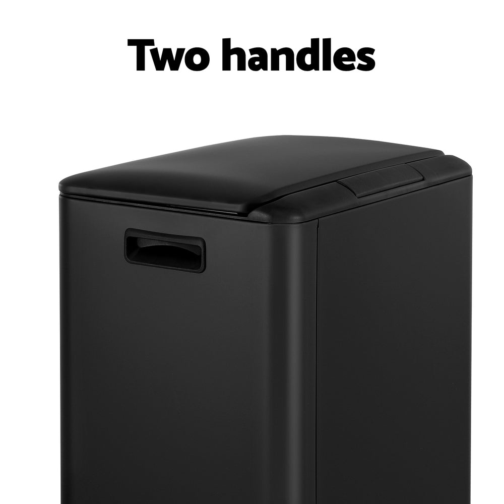 Cefito Pedal Rubbish Bin Dual Compartment Waste Recycle Dustbins