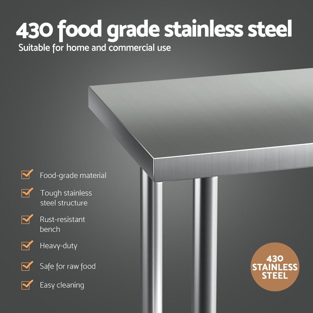 Cefito Stainless Steel Kitchen Benches Wheels
