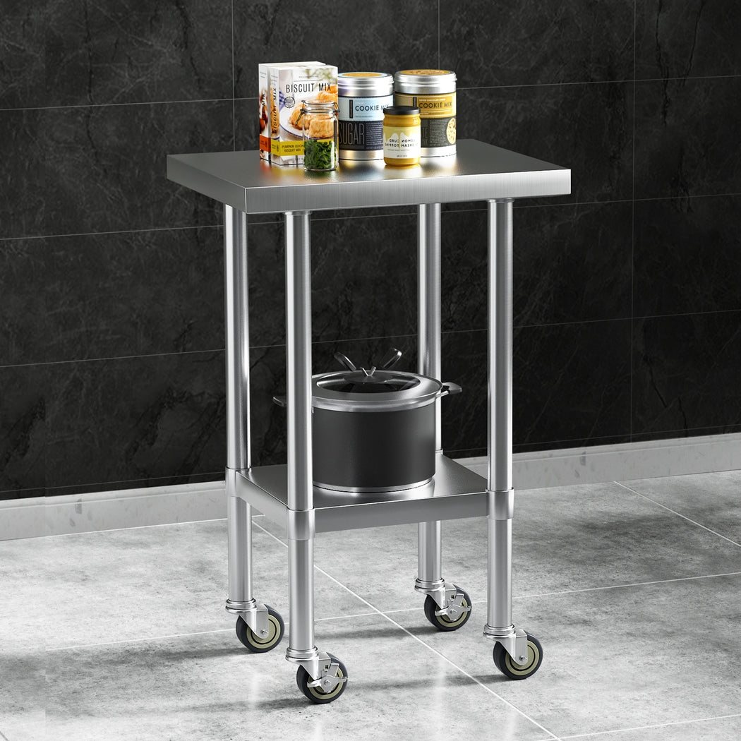 Cefito Stainless Steel Kitchen Benches Wheels