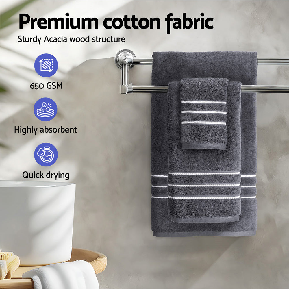 6 Pack Bath Towels Set