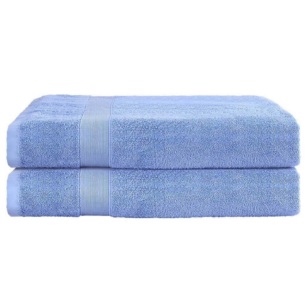 RedDot 2 Pack Bath Sheets Set Cotton Extra Large Towel Blue