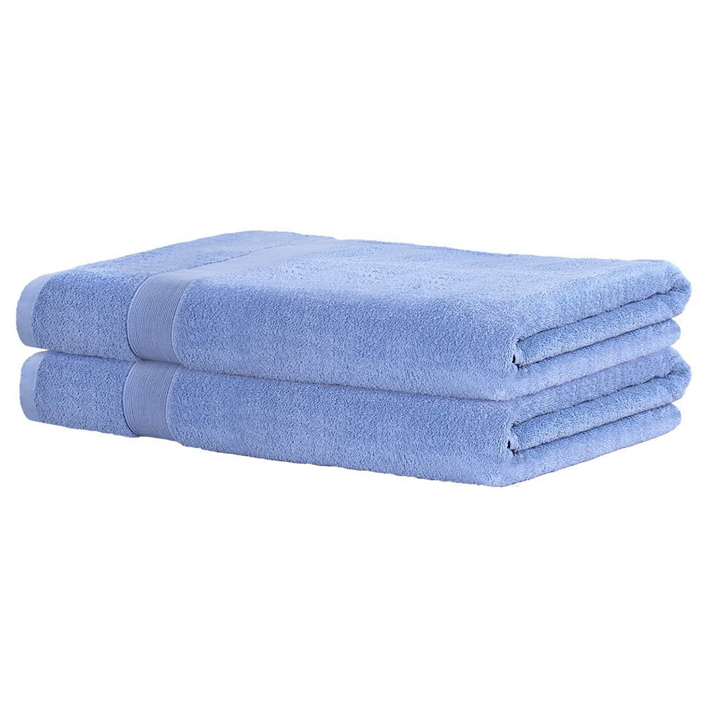 RedDot 2 Pack Bath Sheets Set Cotton Extra Large Towel Blue