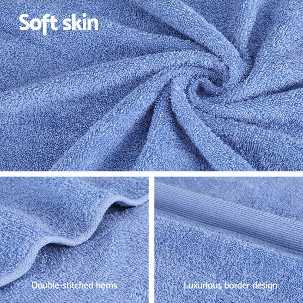 RedDot 2 Pack Bath Sheets Set Cotton Extra Large Towel Blue