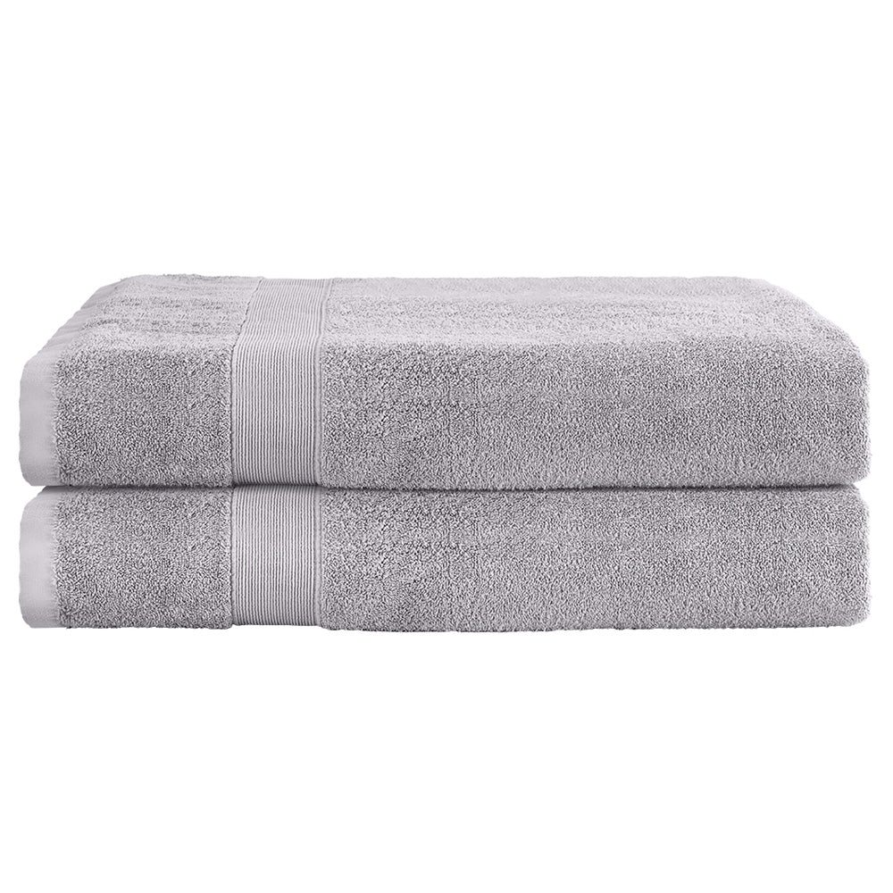 RedDot 2 Pack Bath Sheets Set Cotton Extra Large Towel Grey