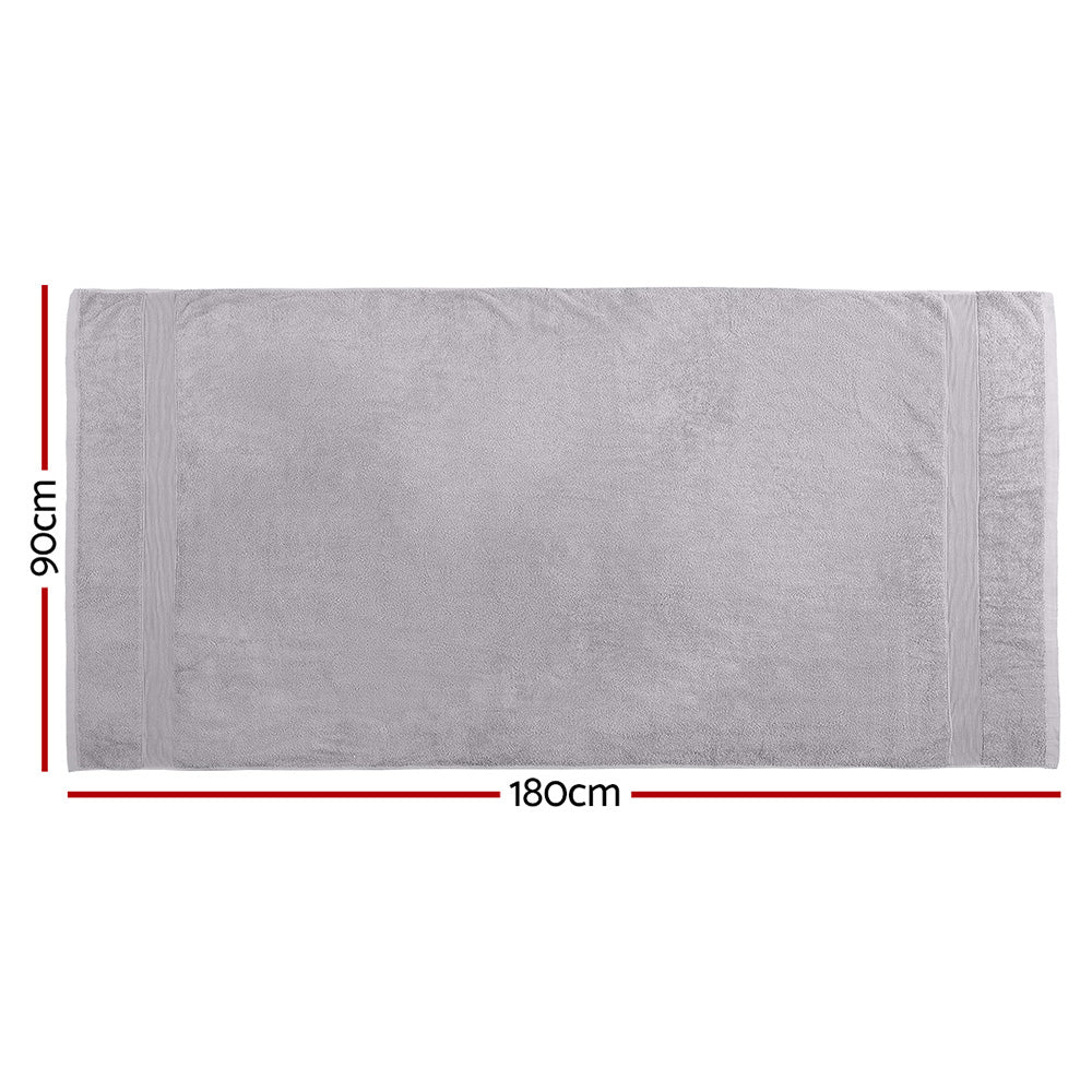 RedDot 2 Pack Bath Sheets Set Cotton Extra Large Towel Grey
