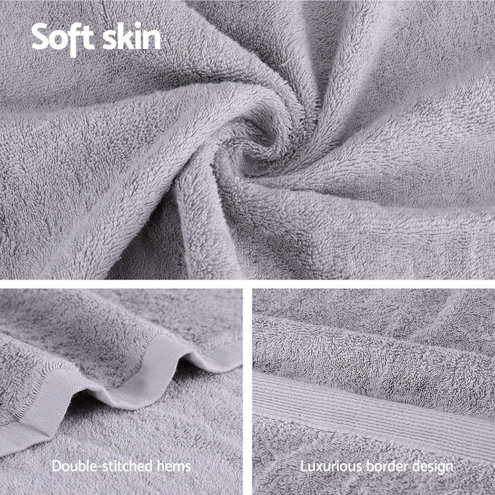 RedDot 2 Pack Bath Sheets Set Cotton Extra Large Towel Grey