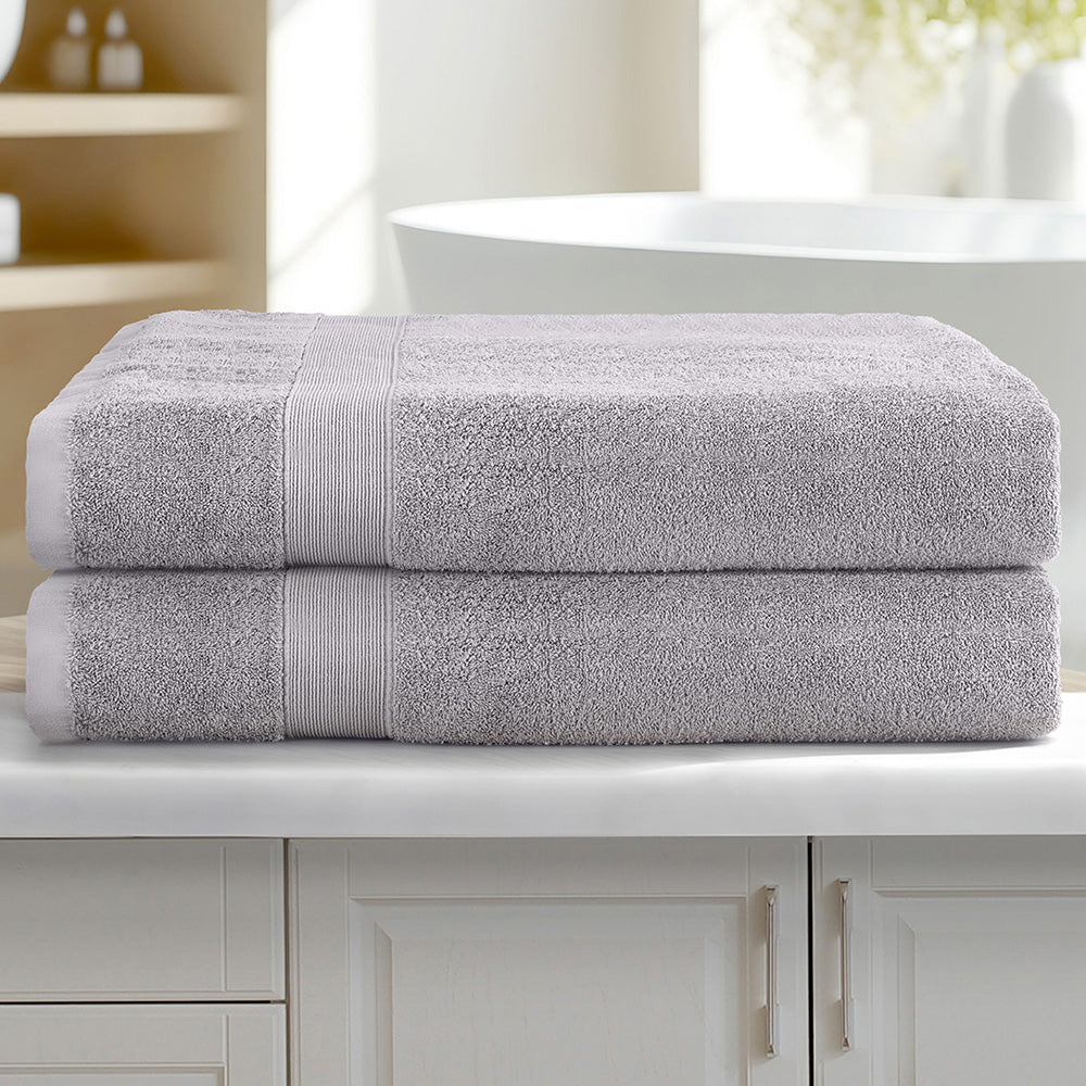 RedDot 2 Pack Bath Sheets Set Cotton Extra Large Towel Grey