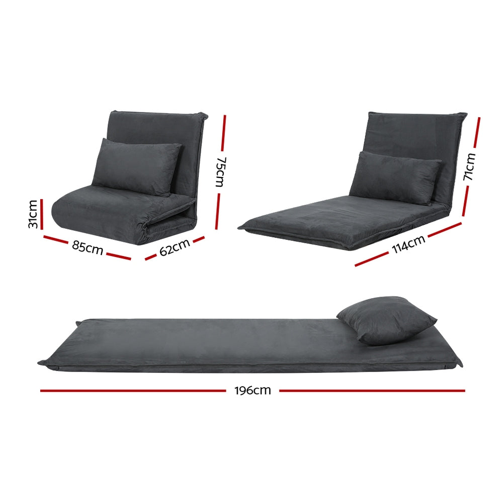 Artiss Floor Sofa Bed Lounge Couch Camping Bed