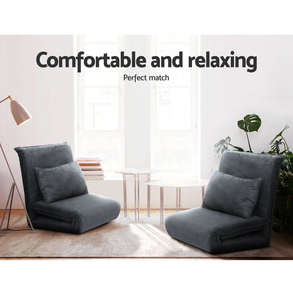 Artiss Floor Sofa Bed Lounge Couch Camping Bed