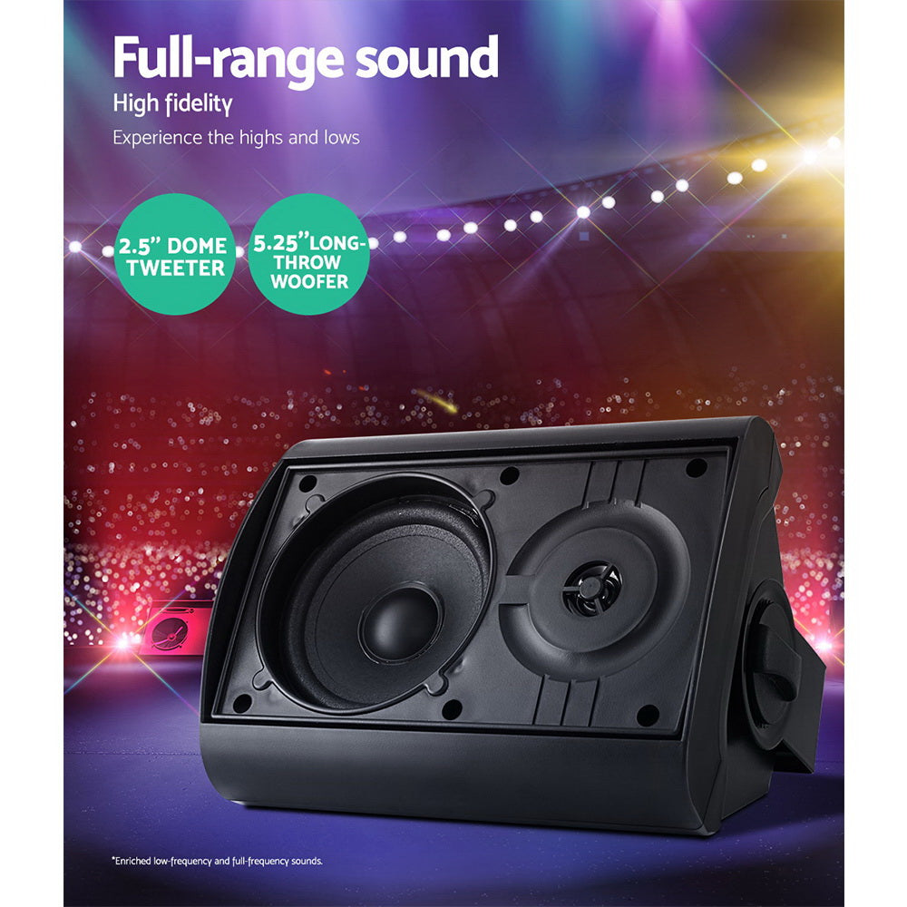 Giantz 2-Way In Wall Speakers Home Speaker Outdoor Indoor Audio TV Stereo 150W
