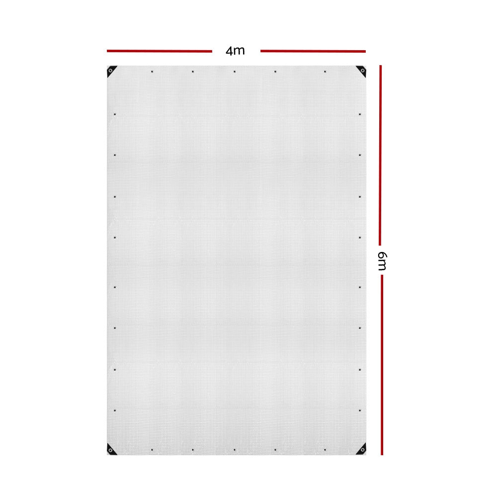 Instahut Tarp Tarpaulin 4x6 Canvas Heavy Duty Camping Cover Clear