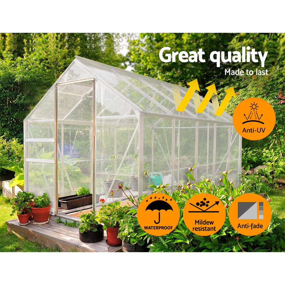 Instahut Tarp Tarpaulin 4x6 Canvas Heavy Duty Camping Cover Clear
