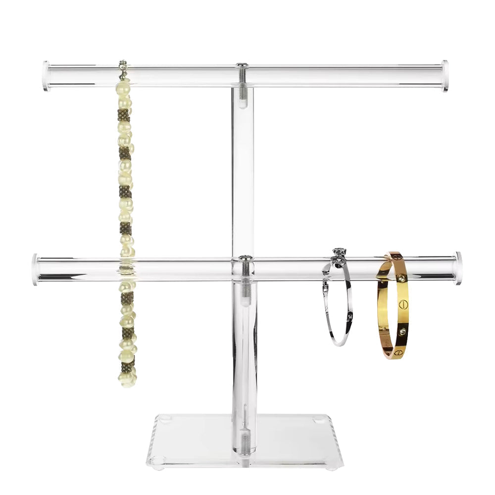 Fashyni Acrylic Jewelry Necklace and Bracelet Stand Organizer for Display and Storage