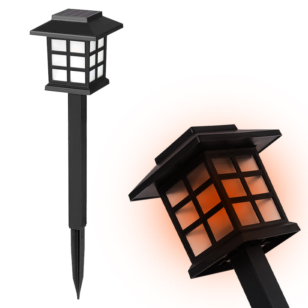 Dimnezz Solar Powered Waterproof LED Stake Lights for Outdoor Lighting