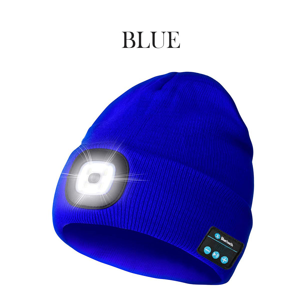 Bluetooth Music Knitted Hat with LED Lamp Cap- USB Charging