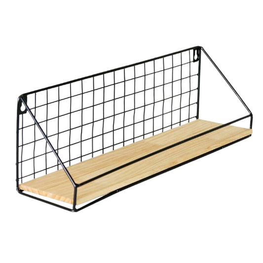 Non Perforated Storage Rack Wall Mounted Rural Wooden Storage Rack