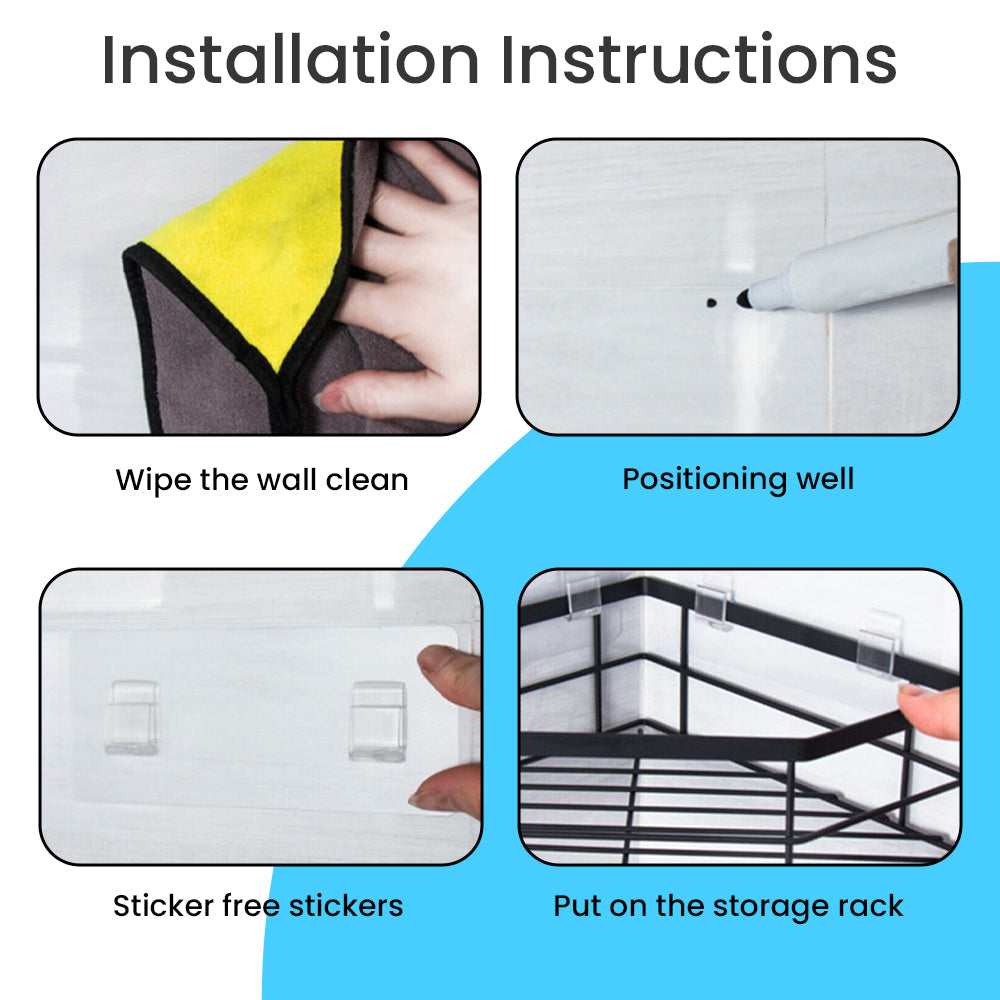 Hivvago Stainless Steel Bathroom Organizer Shelves for Efficient Storage