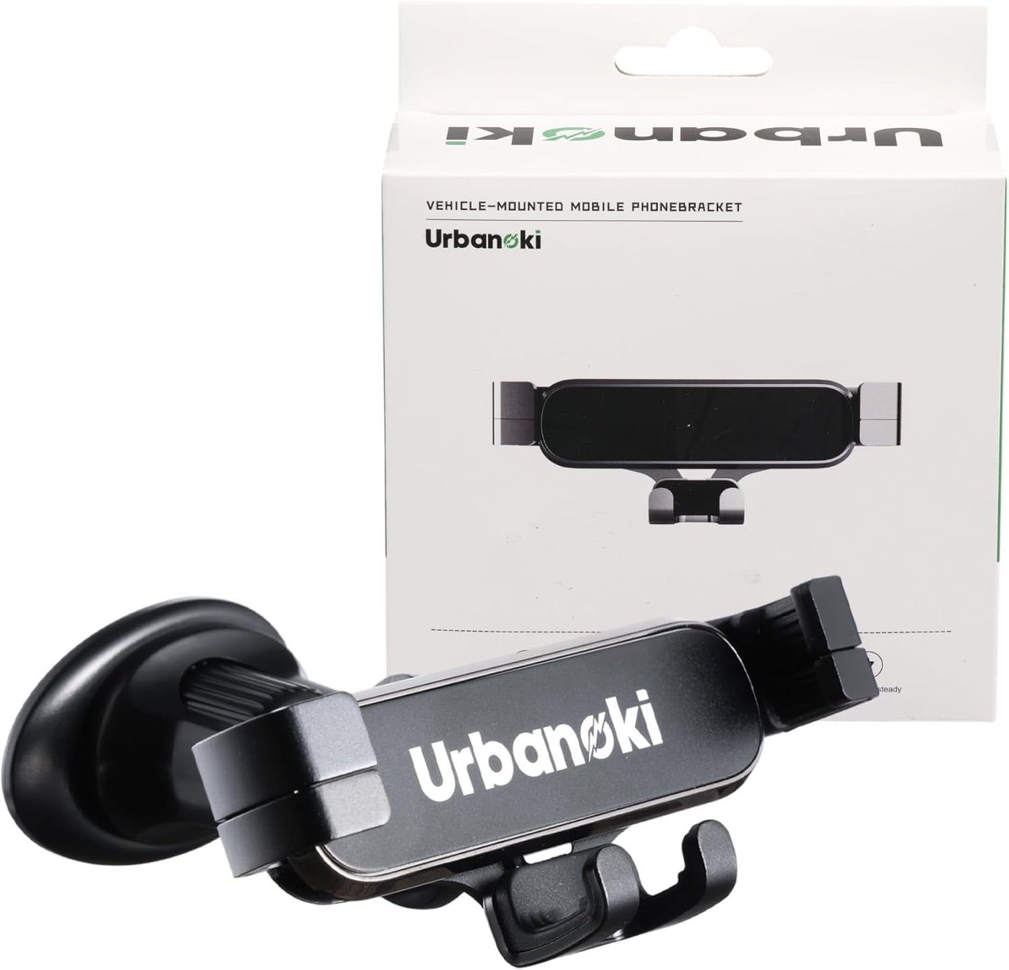 Urbanoki Air Vent Car Phone Holder Mount Strong Grip for Smartphones -Black