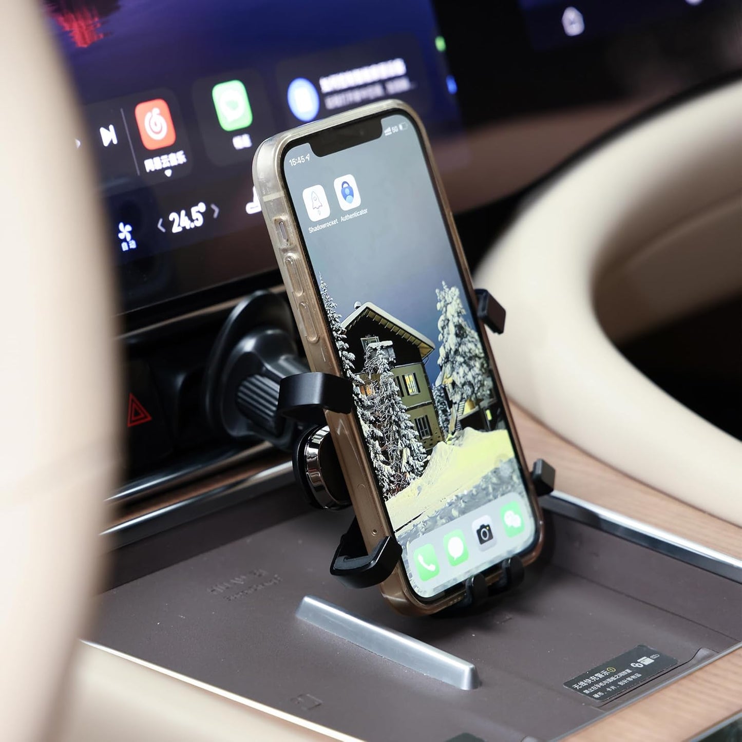 Urbanoki Air Vent Car Phone Holder Mount Strong Grip for Smartphones -Black