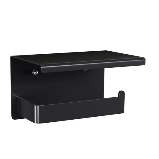 Toilet Paper Roll Holder with Storage Shelf