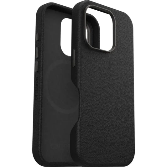 OtterBox Symmetry Cactus Leather Case-For iPhone 16 Pro - Noir Ash-Black