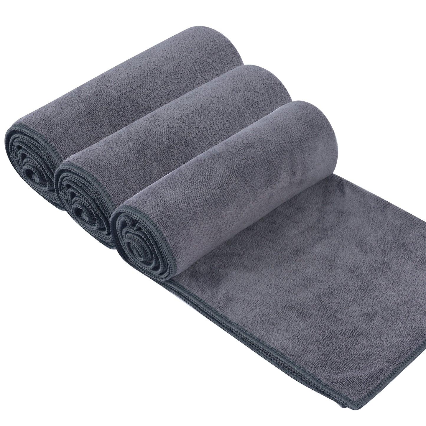 Gymeek Microfiber Gym Towel Set Quick Dry, Lightweight & Compact – 3-Pack Grey